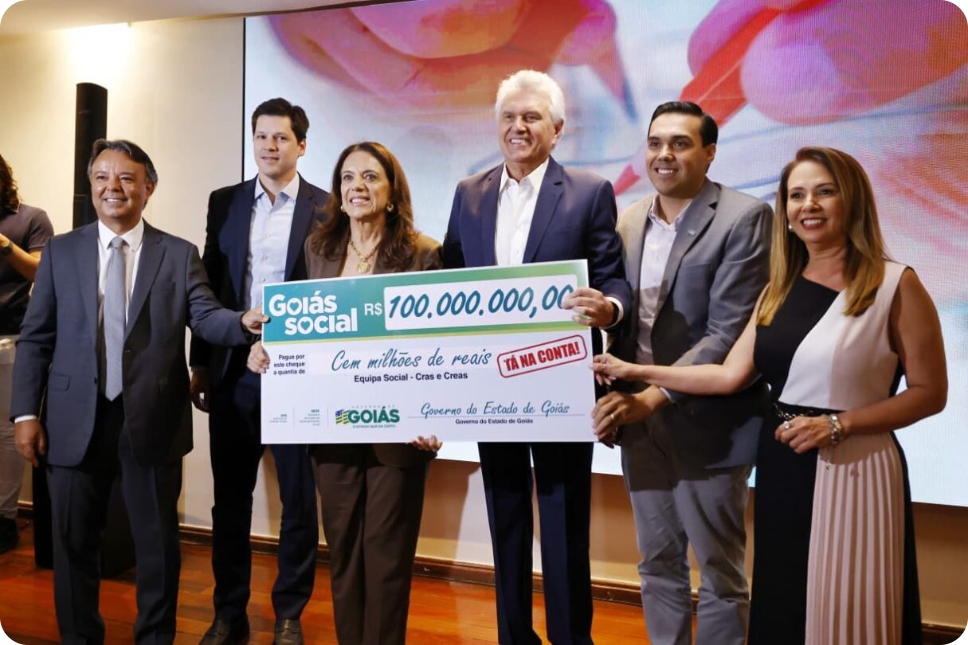 Caiado e Gracinha anunciam R$ 100 milhões para reforma de 304 Cras e 110 Creas nos municípios