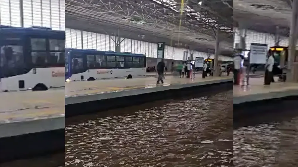 Inaugurado há três meses, Terminal Praça da Bíblia passará por nova obra após alagamento