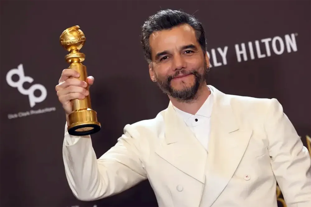 Wagner Moura vence prêmio de melhor ator em filme de drama no Globo de Ouro