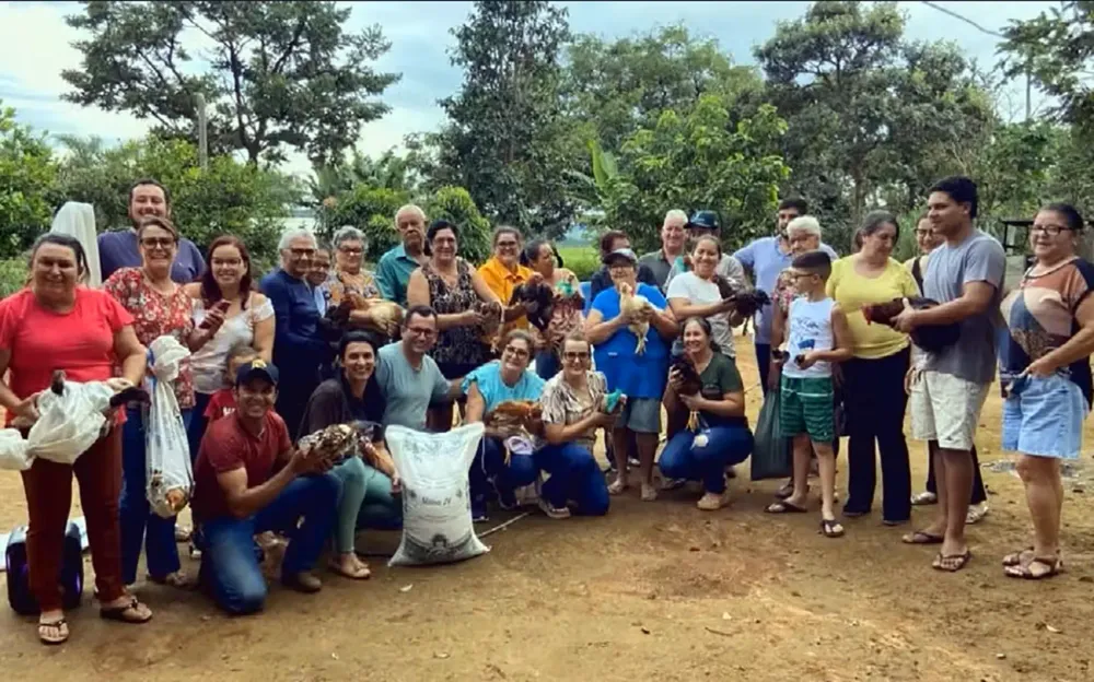 Amigos fazem 'chá de galinha' para lavradora que teve galinheiro atacado por cachorros